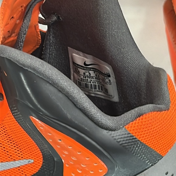 Nike Zoom Hyperenforcer PE Men’s Orange Grey Basketball Athletic 9.5 US - Picture 9 of 13